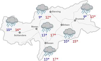 Das Wetter in Südtirol am07.05.2024